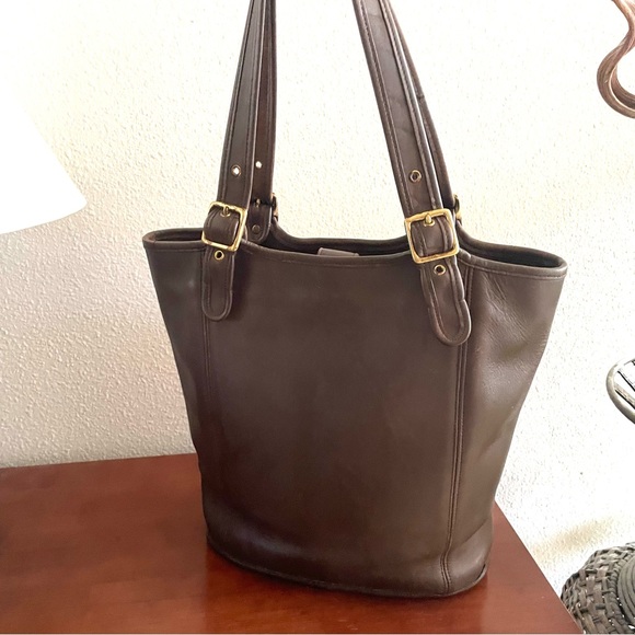 Coach 9090 large legacy tote bag chocolate brown leather - Picture 4 of 8